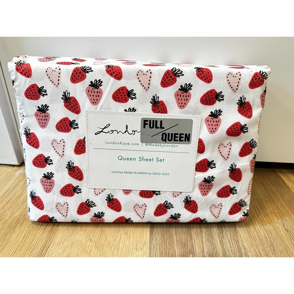 London Kaye Bedding Strawberry Sheets Queenfull Size London Kaye